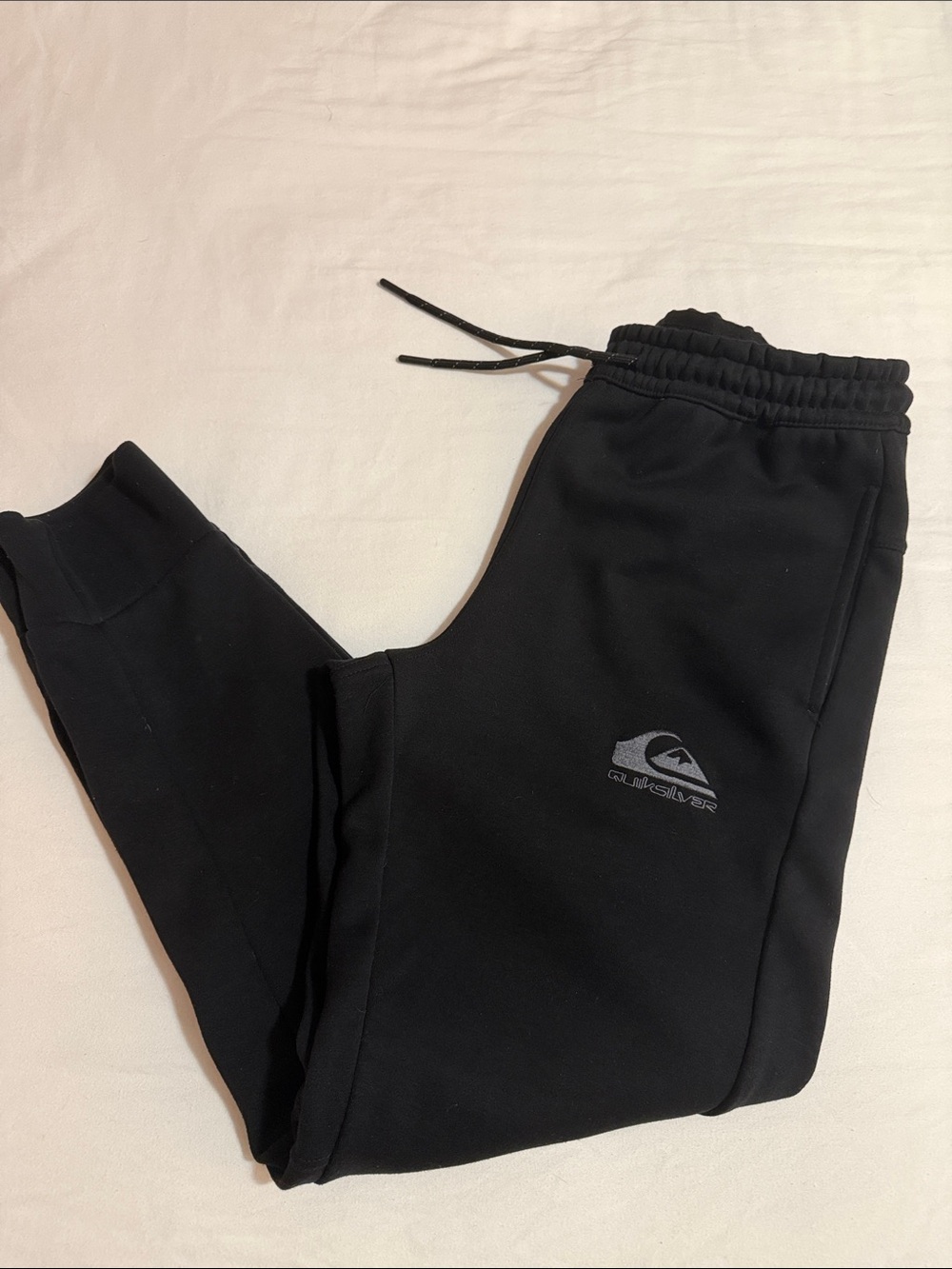 Quiksilver Men's Black Drawstring Joggers
